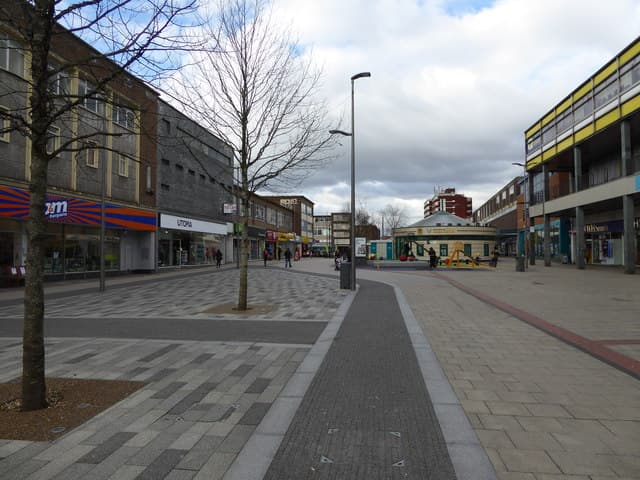 The Marlowes pedestrian shopping precinct in Hemel Hempstead